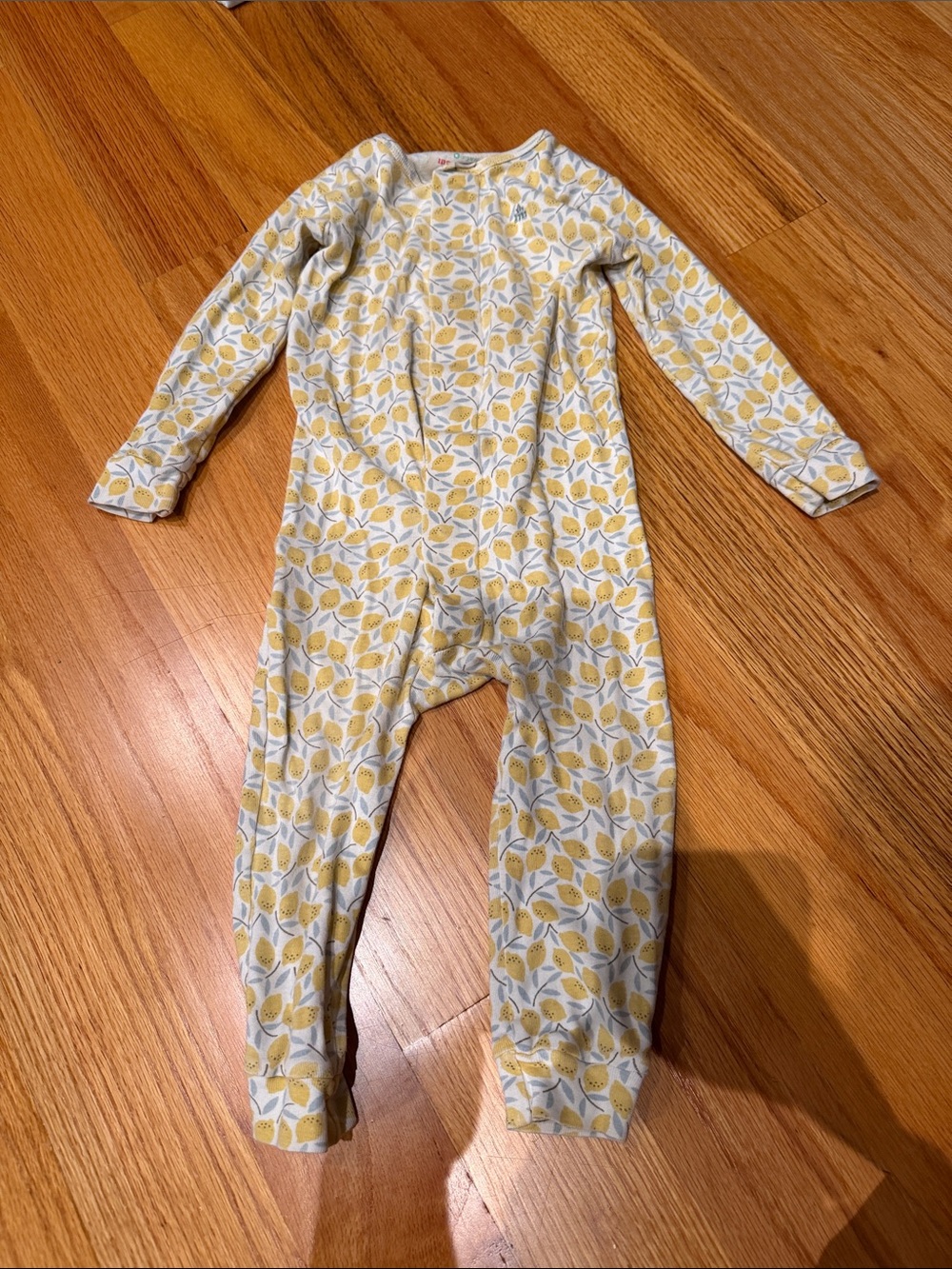 Magnetic Me Yellow and White lemon Print One-Piece Bodysuit 12-18 months
